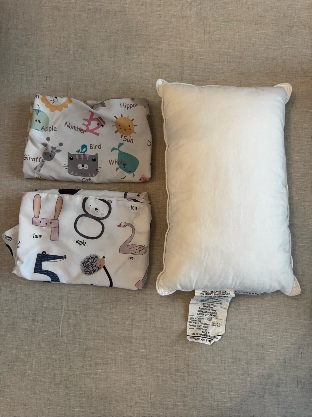 Parachute Mini Pillow + 2 Toddler Pillowcases Bundle